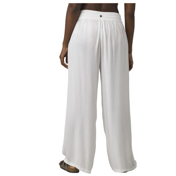 Prana Fernie Beach Pant Womens XL White Swim Cover-Up Flowy Crinkle Wide Leg NWT - Picture 4 of 16